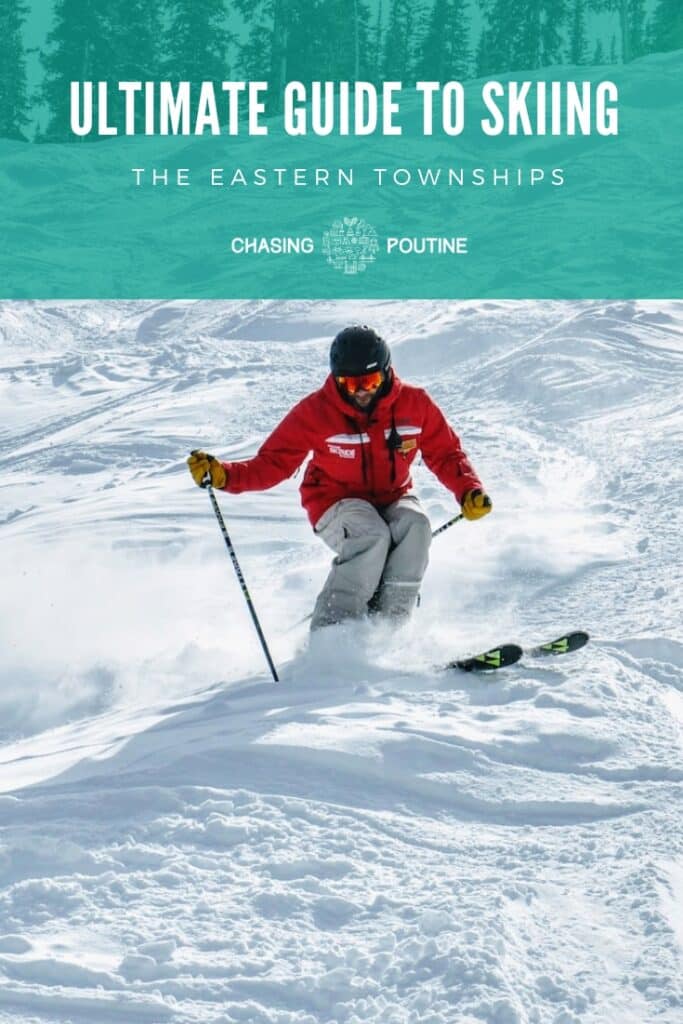 Skier with a Red Coat - in the Slopes