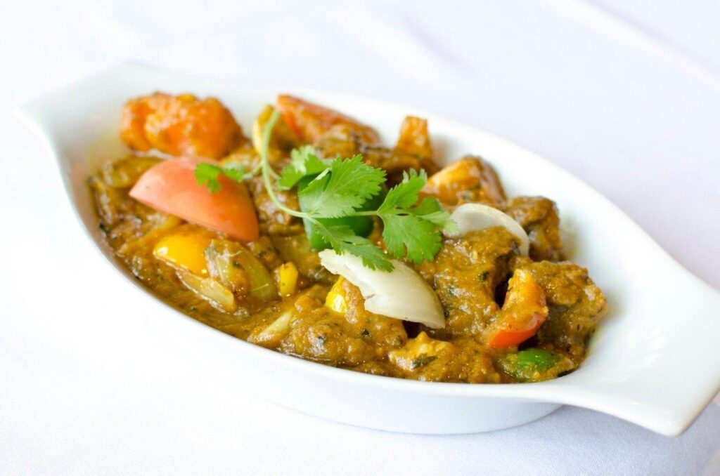 Curry Pork and Vegetables - Indian Meal - Sahi Tandoori Restaurant
