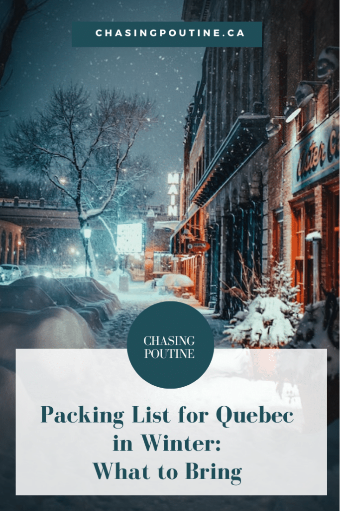 Pinterest - Things to Bring in Montreal - in Winter
