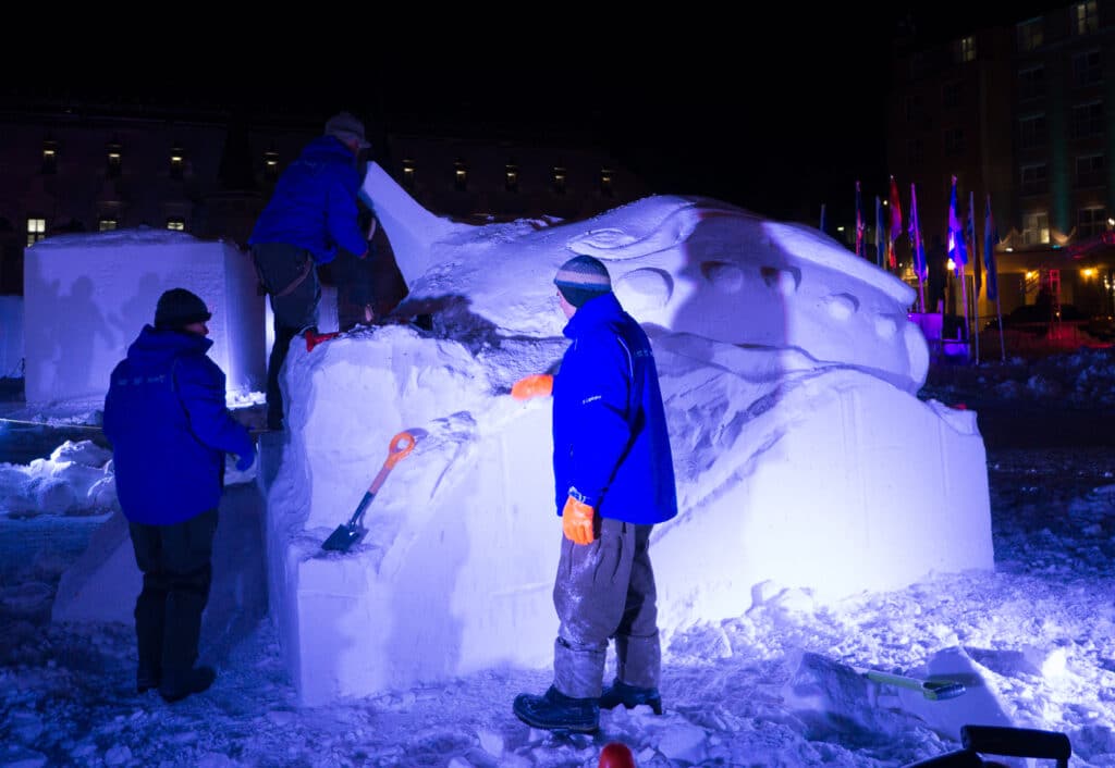 Snow sculptures in Quebec City's carnival