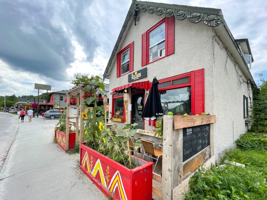 Front of Ixim restaurant in Wakefield, Quebec