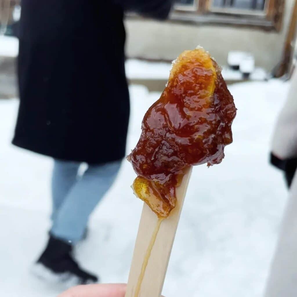 Maple Taffy on Snow - Cabane a Tuque - in Mont-Tremblant