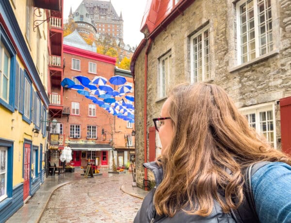 jennifer in streets - of quebec city