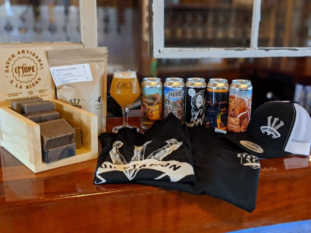 Beers and Products of Microbrasserie Hop Station - Coaticook - Quebec