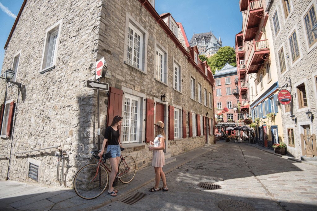 Jeff Frenette - Destination Quebec Cite - Women Chatting in Quartier Petit-Champlain