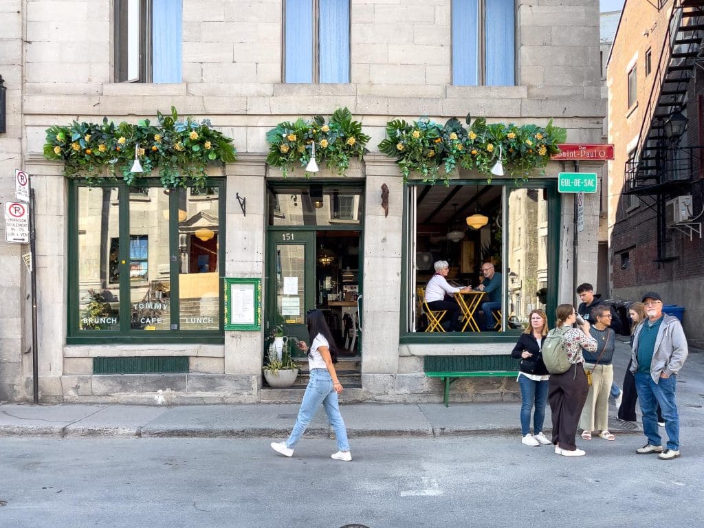 Front of Tommy Café in Montreal