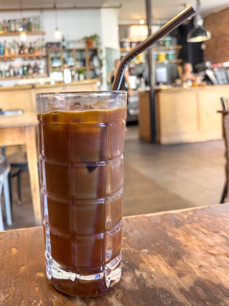 Iced coffee in Maelstrom Café