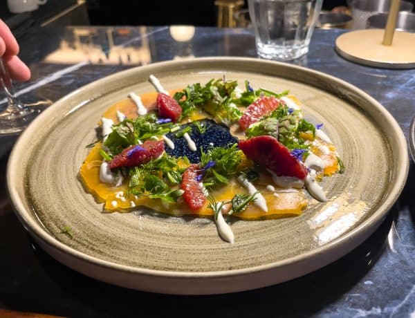 Fish Carpaccio at Le Bijou in Quebec City