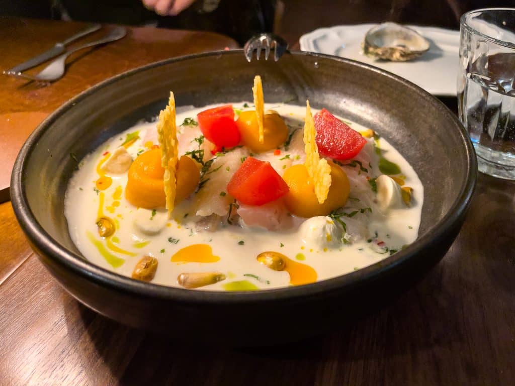 Fish dish from Caspisco in Montreal's restaurant
