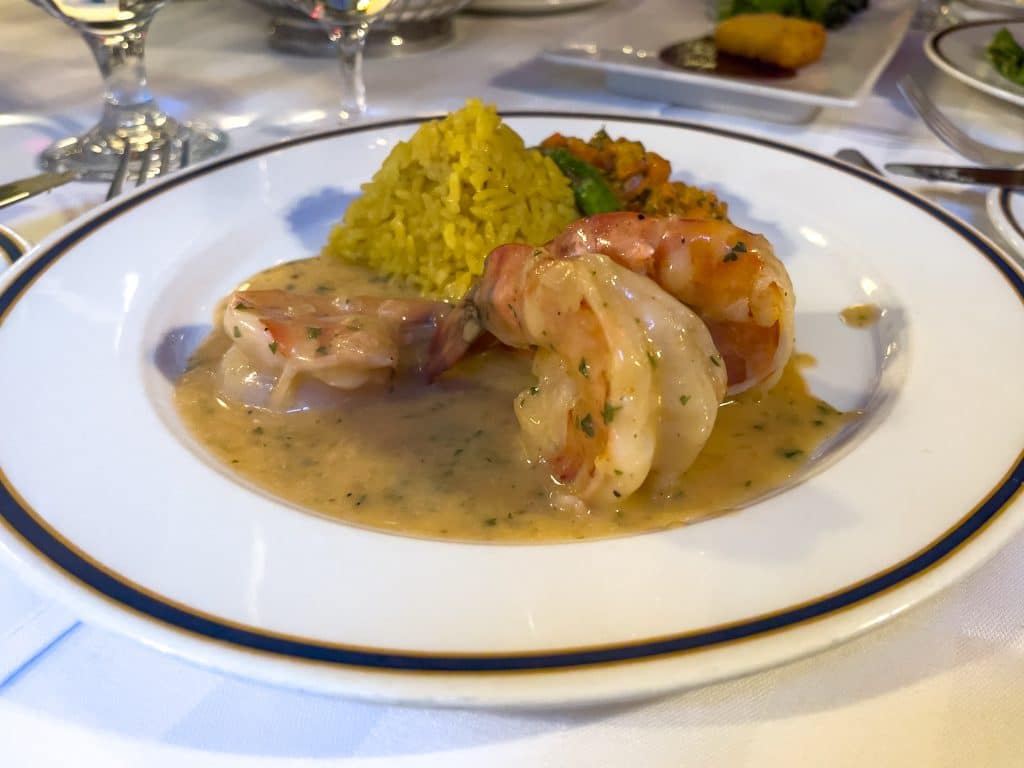 Shrimp dish at Le Continental on Quebec City Food Tours