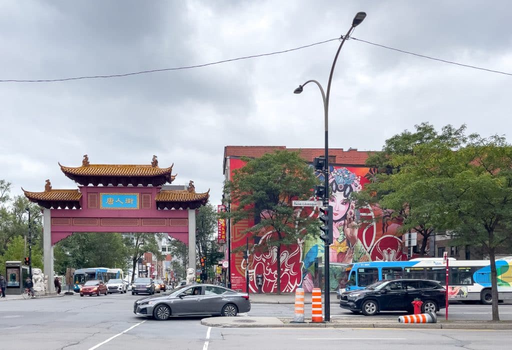 Chinatown gate on René-Lévesque street in Montreal