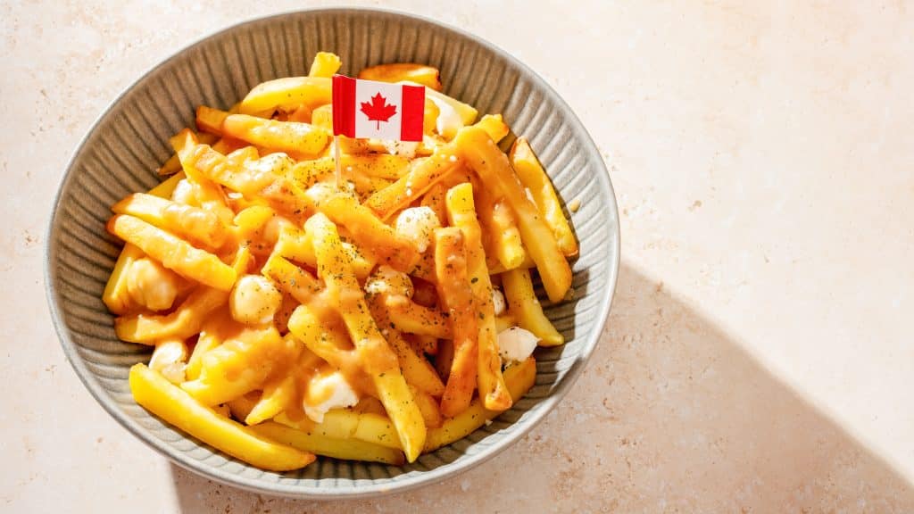 Traditional canadian poutine with fries and chese curds - Photo: beo88