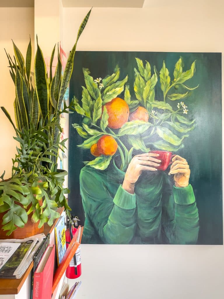 Art by Marjorie at Chapeau Moustache café