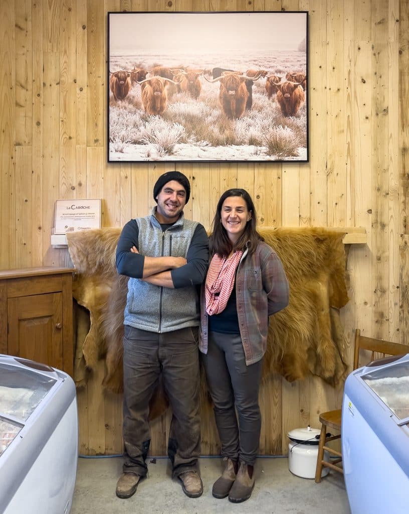 Jessie et Sylvain, owners at La Caboche in Rimouski